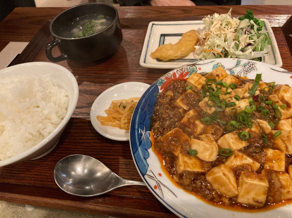 ハルピンの麻婆豆腐定食